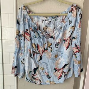 Light floral blouse